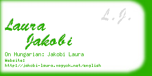 laura jakobi business card